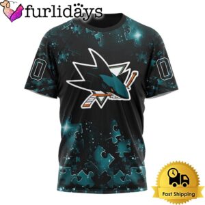 NHL San Jose Sharks Autism Awareness Hockey Custom T Shirt