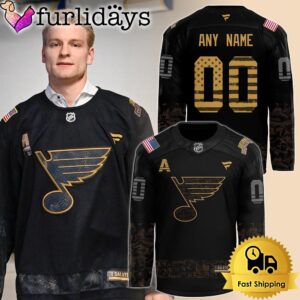 NHL St Louis Blues Fanatics Camo Salute To Service Custom Hockey jersey