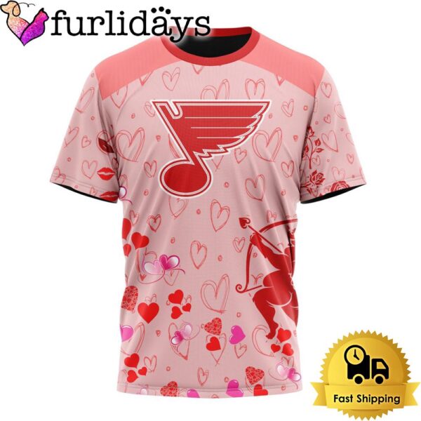 NHL St. Louis Blues Valentine’s Day T Shirt For Couple