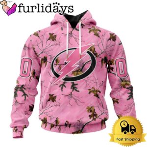 NHL Tampa Bay Lightning Special Realtree Pink Camouflage Custom Hoodie