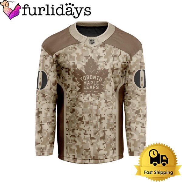 NHL Toronto Maple Leafs Desert Camouflage Design Custom Hockey Jersey