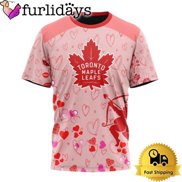 NHL Toronto Maple Leafs Valentine’s Day T Shirt For Couple