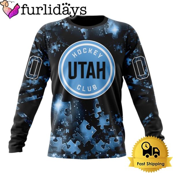 NHL Utah Hockey Club Autism Awareness Hockey Custom Sweatshirt