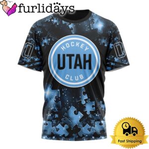 NHL Utah Hockey Club Autism Awareness Hockey Custom T Shirt