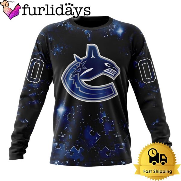 NHL Vancouver Canucks Autism Awareness Hockey Custom Sweatshirt