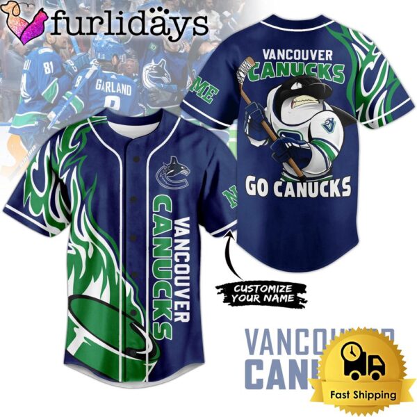 NHL Vancouver Canucks Mascot Go Canucks Baseball Jersey