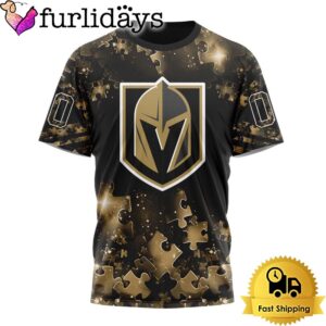 NHL Vegas Golden Knights Autism Awareness Hockey Custom T Shirt