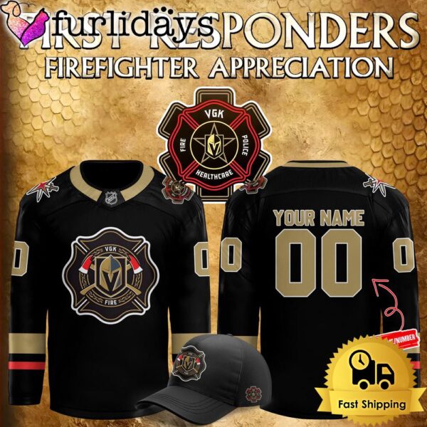 NHL Vegas Golden Knights Firefighter Appreciation Night Hockey Jersey