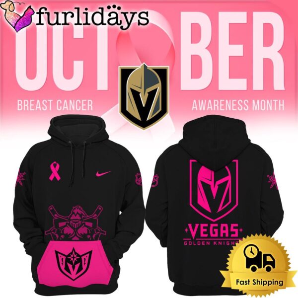 NHL Vegas Golden Knights Hockey Breast Cancer Awareness Month Hoodie