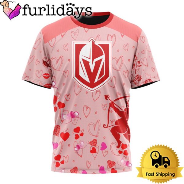 NHL Vegas Golden Knights Valentine’s Day T Shirt For Couple