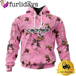 NHL Washington Capitals Special Realtree Pink Camouflage Custom Hoodie