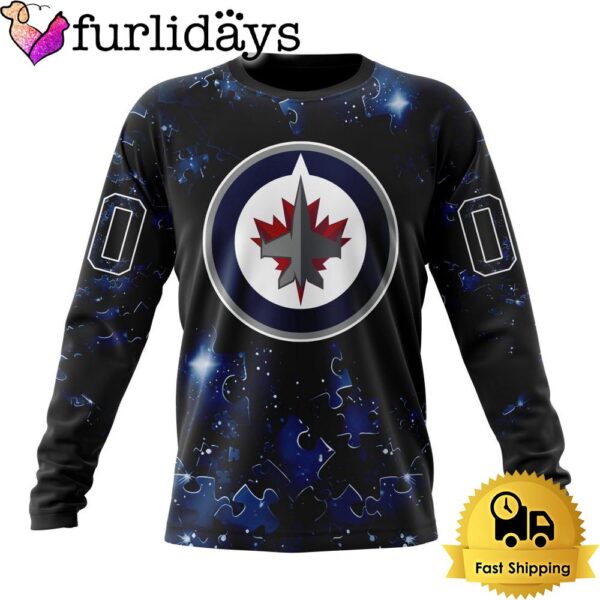 NHL Winnipeg Jets Autism Awareness Hockey Custom Sweatshirt