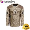 NHL Winnipeg Jets Desert Camouflage Design Custom Hockey Jersey