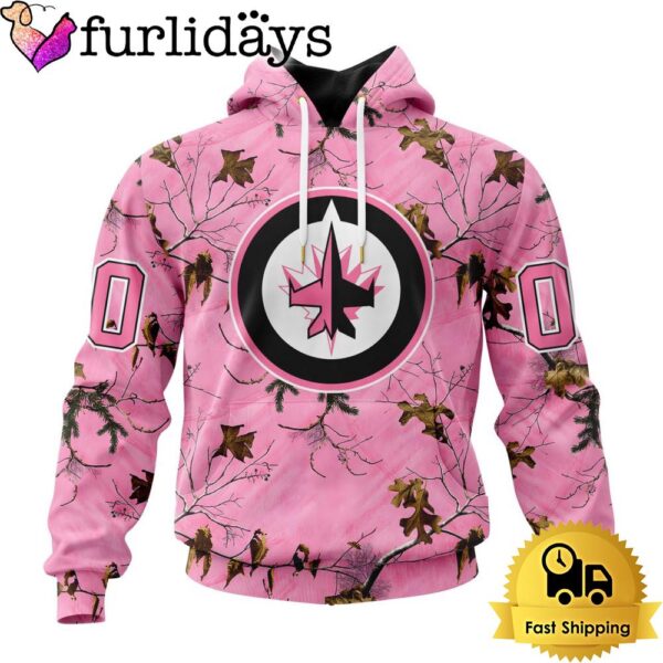 NHL Winnipeg Jets Special Realtree Pink Camouflage Custom Hoodie