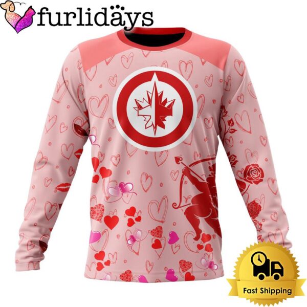 NHL Winnipeg Jets Valentine’s Day Sweatshirt For Couple