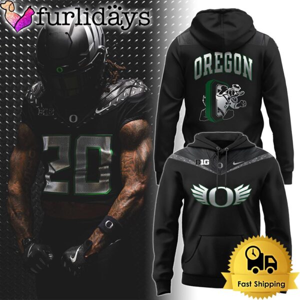 Oregon Ducks Big Game Jersey Black Hoodie