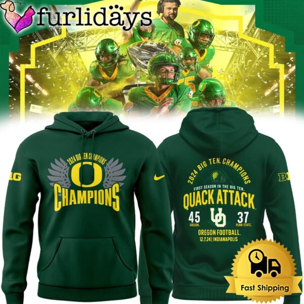 Oregon Ducks Football Big Ten Champions Quack Attack Hoodie