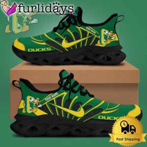 Oregon Ducks Mascot Logo Custom Max Soul Shoes