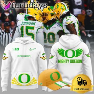 Oregon Ducks Mighty Oregon White Hoodie