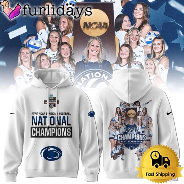 Penn State Women Volleyball 2024 NCAA Division I Champions White Hoodie