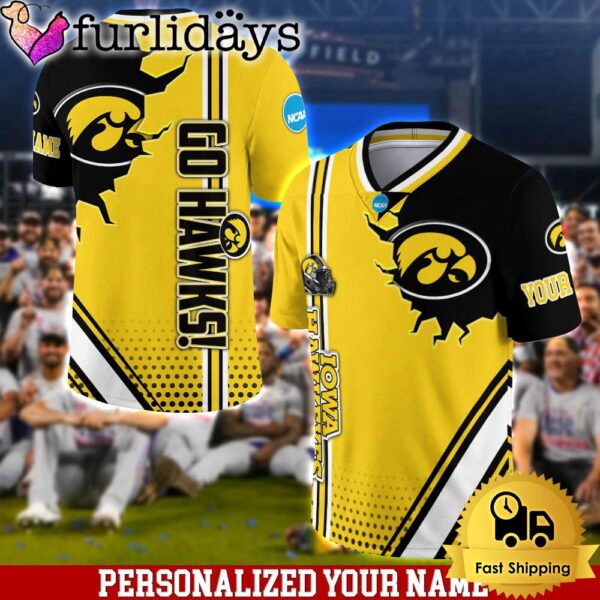 Personalized NCAA Iowa Hawkeyes Team Logo Player Football Jersey