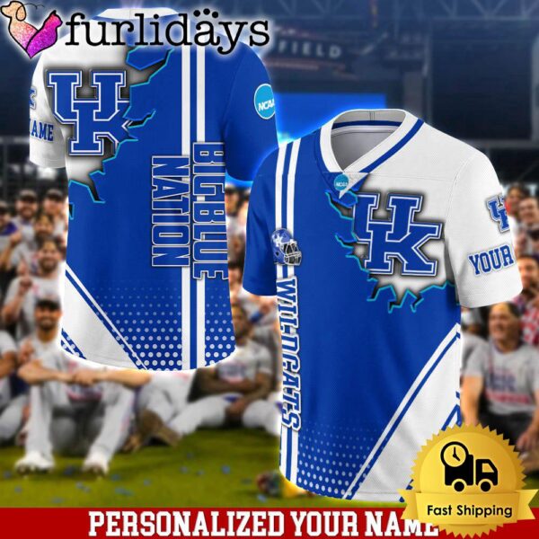 Personalized NCAA Kentucky Wildcats Team Logo Player Football Jersey