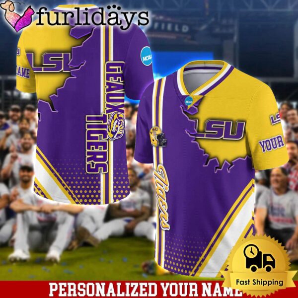 Personalized NCAA LSU TIGERS Team Logo Player Football Jersey