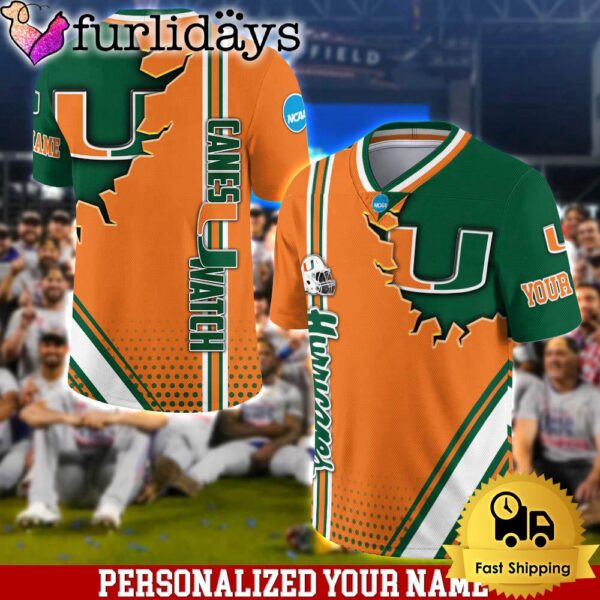 Personalized NCAA Miami Hurricanes Team Logo Player Football Jersey