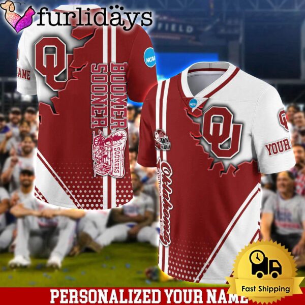 Personalized NCAA Oklahoma Sooners Team Logo Player Football Jersey