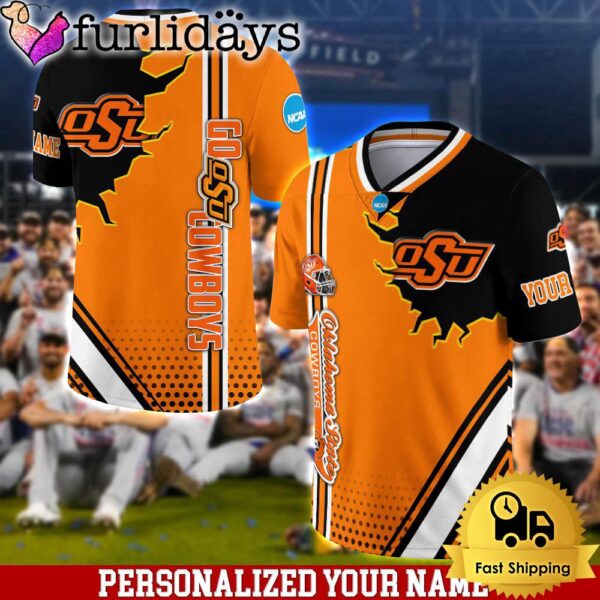 Personalized NCAA Oklahoma State Cowboys Team Logo Player Football Jersey