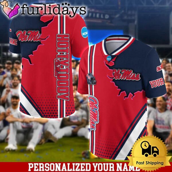 Personalized NCAA Ole Miss Rebels Team Logo Player Football Jersey