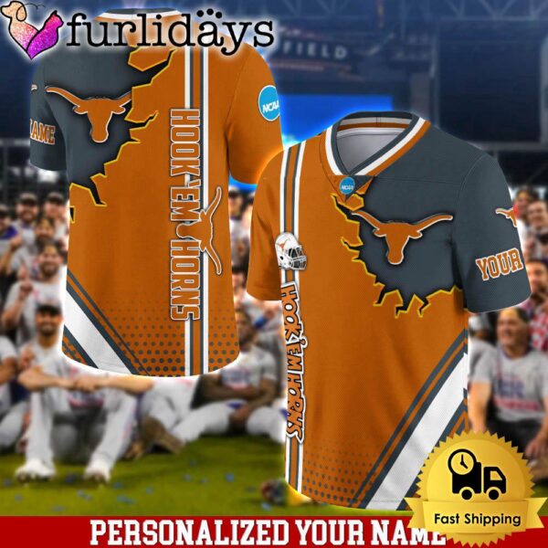 Personalized NCAA Texas Longhorns Team Logo Player Football Jersey