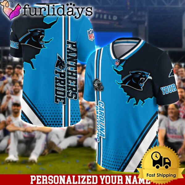 Personalized NFL Carolina Panthers Team Logo Player Football Jersey