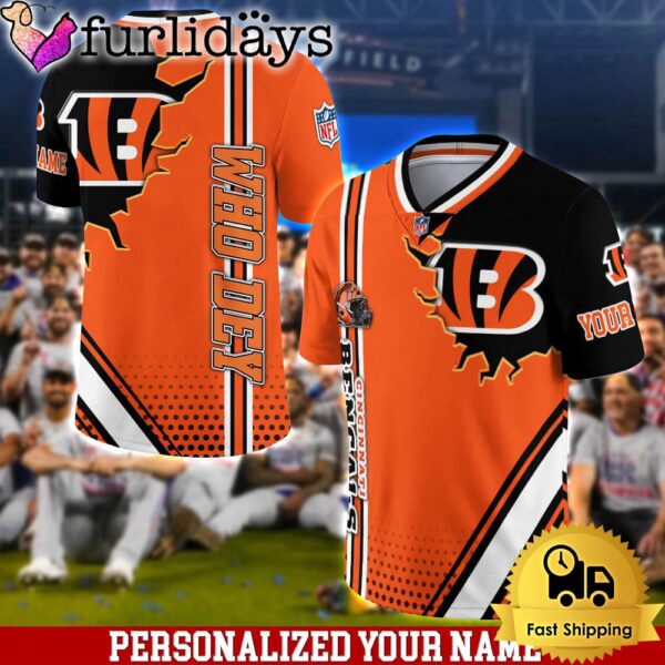 Personalized NFL Cincinnati Bengals Team Logo Player Football Jersey