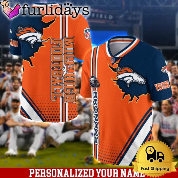 Personalized NFL Denver Broncos Team Logo Player Football Jersey