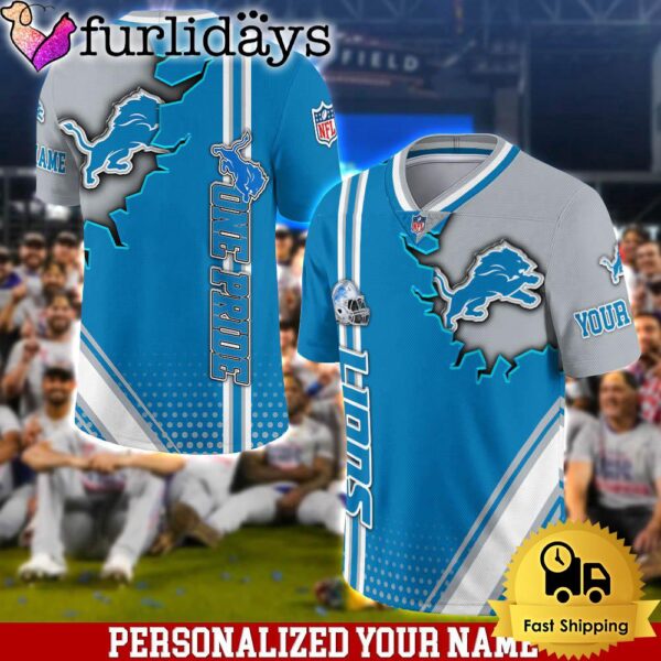 Personalized NFL Detroit Lions Team Logo Player Football Jersey