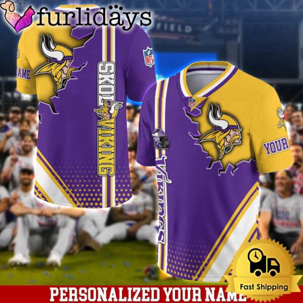 Personalized NFL Minnesota Vikings Team Logo Player Football Jersey