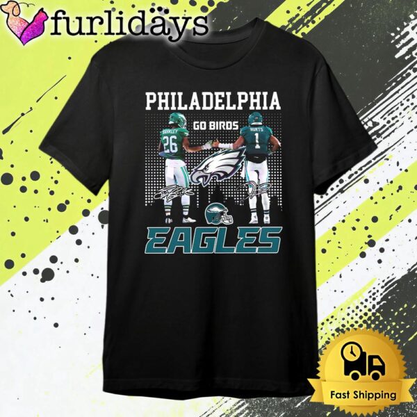 Philadelphia Eagles Barkley Hurts Go Birds Signature T Shirt