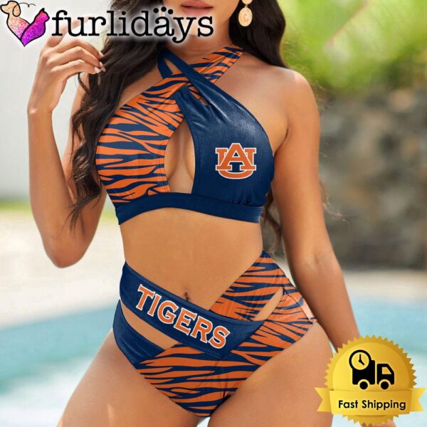 Auburn Tigers Zebra Women Bikini Set Sport