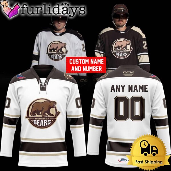 Hershey Bears  Limited Edition Custom White Lace Hockey Jersey