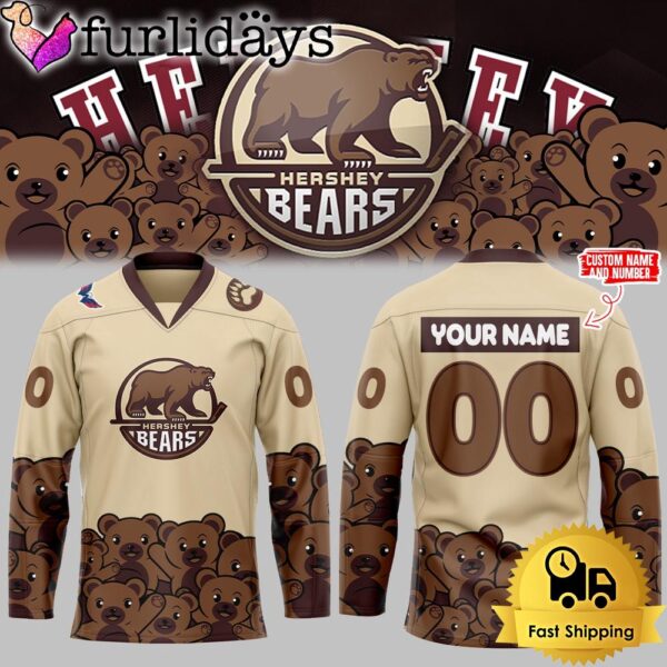 Hershey Bears Team Logo Limited Edition Custom Hockey Jersey