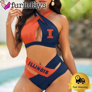 Illinois Fighting Illini Women Bikini Set…