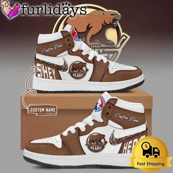 Limited Edition Hershey Bears Logo Team Custom Air Jordan 1 Shoes