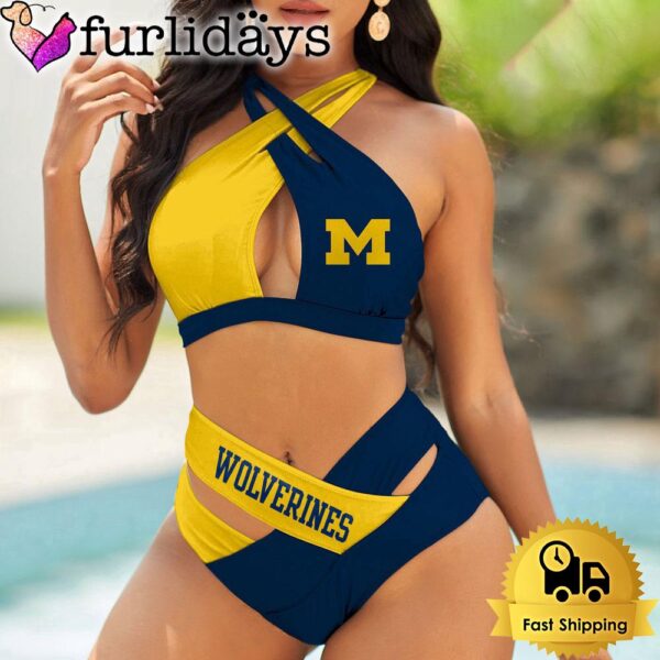 Michigan Wolverines Women Bikini Set Sport