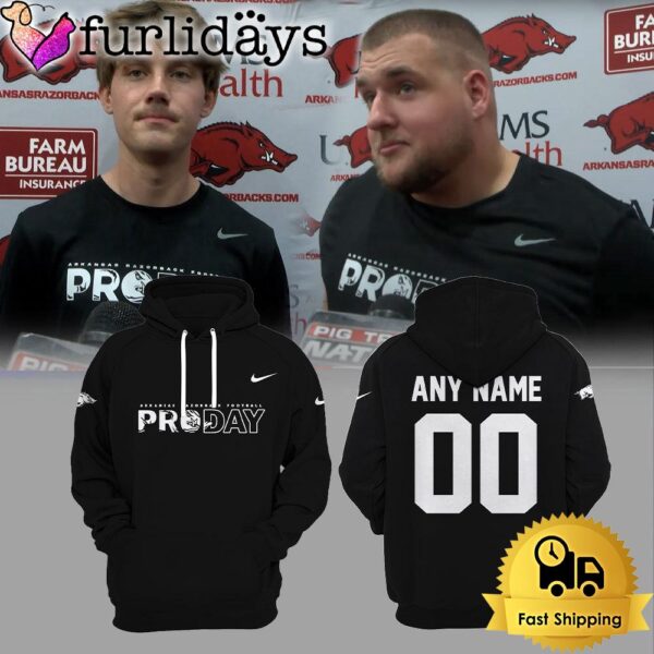 NCAA Arkansas Razorback Football Pro Day Custom Hoodie