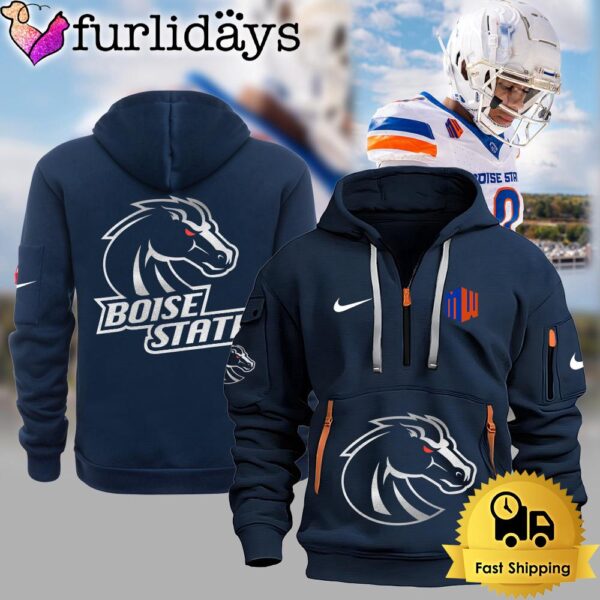 NCAA Boise State Broncos Football New Limited Edition Quarter Zip Hoodie