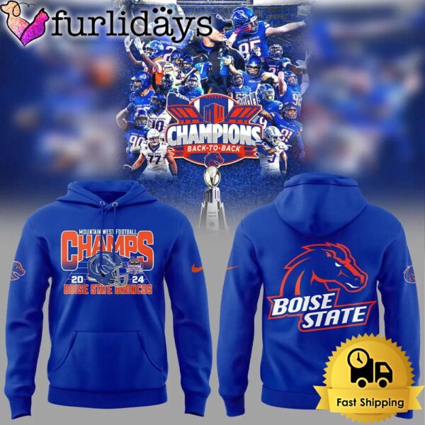 NCAA Boise State Broncos Mountain West Conference Football Champions Hoodie