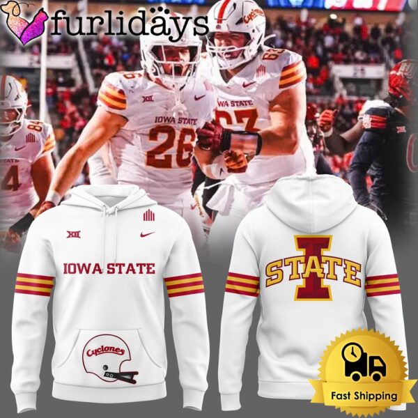 NCAA Iowa State Cyclones Football Limited Edition Logo Team White Hoodie