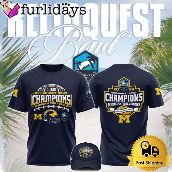 NCAA Michigan Wolverines ReliaQuest Bowl Champions T Shirt