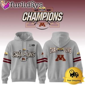 NCAA Minnesota Golden Gophers Football Duke’s Mayo Bowl Champions 2025 Grey Hoodie